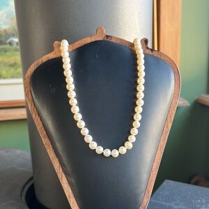 14K White Gold + Freshwater Pearl Necklace